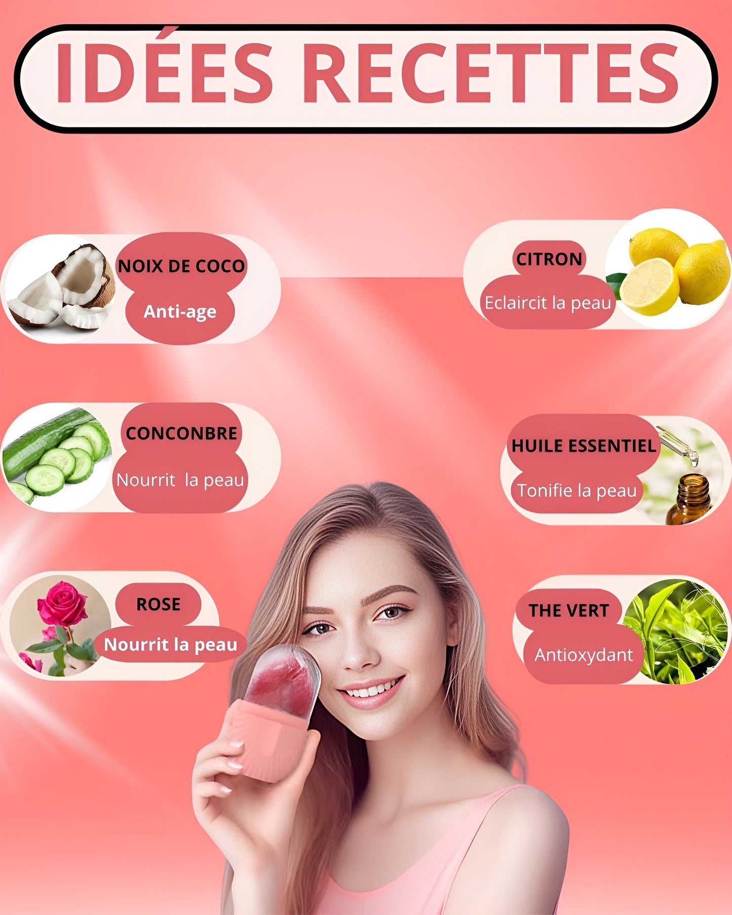 Rouleau à glaçon visage